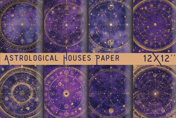Astrological Houses Paper: Crafting with Celestial Charts
