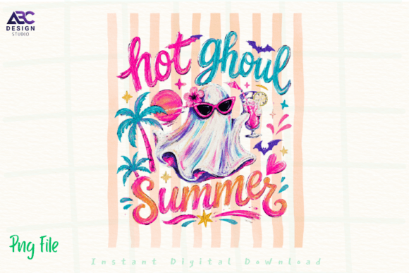Dive Into Hot Ghoul Summer: A Retro Pastel Ghost PNG