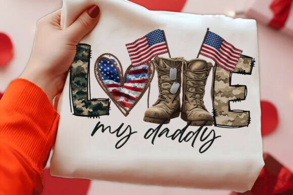Military Dad USA Flag Patchwork Shirt: A Design Asset for Patriotic Projects