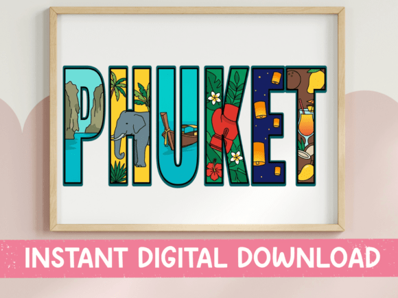 Phuket Illustrated Letter Art SVG: A Designer's Guide to Destination Typography