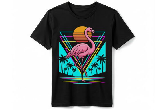 Retro Synthwave Flamingo T-Shirt: Capturing 80s Vaporwave Aesthetic