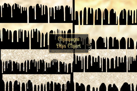 Shimmering Details: Using Champagne Drips Clipart