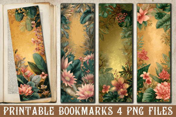 Tropical Floral Jungle Art Bookmark: A Digital Asset for Vibrant Design