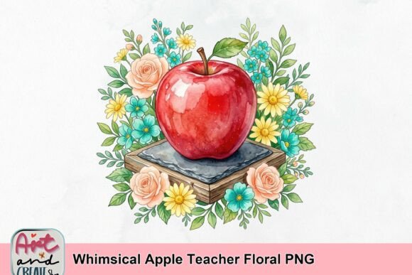 Whimsical Apple Teacher Floral PNG: Beyond the Classroom