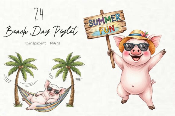 Whimsical Beach Day Piglet Clipart: A Designer's Guide