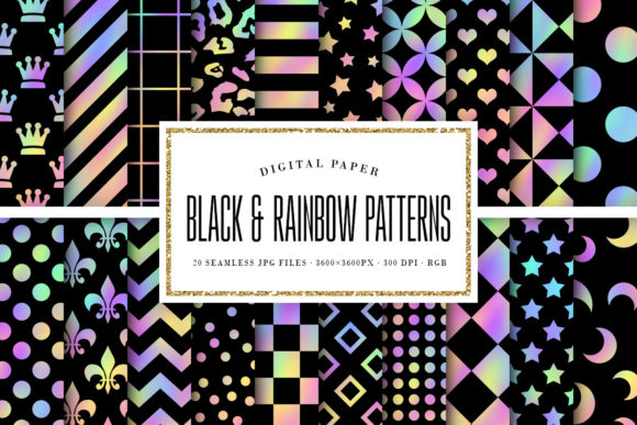 Why Black & Rainbow Seamless Patterns Are a Designer's Secret Weapon
